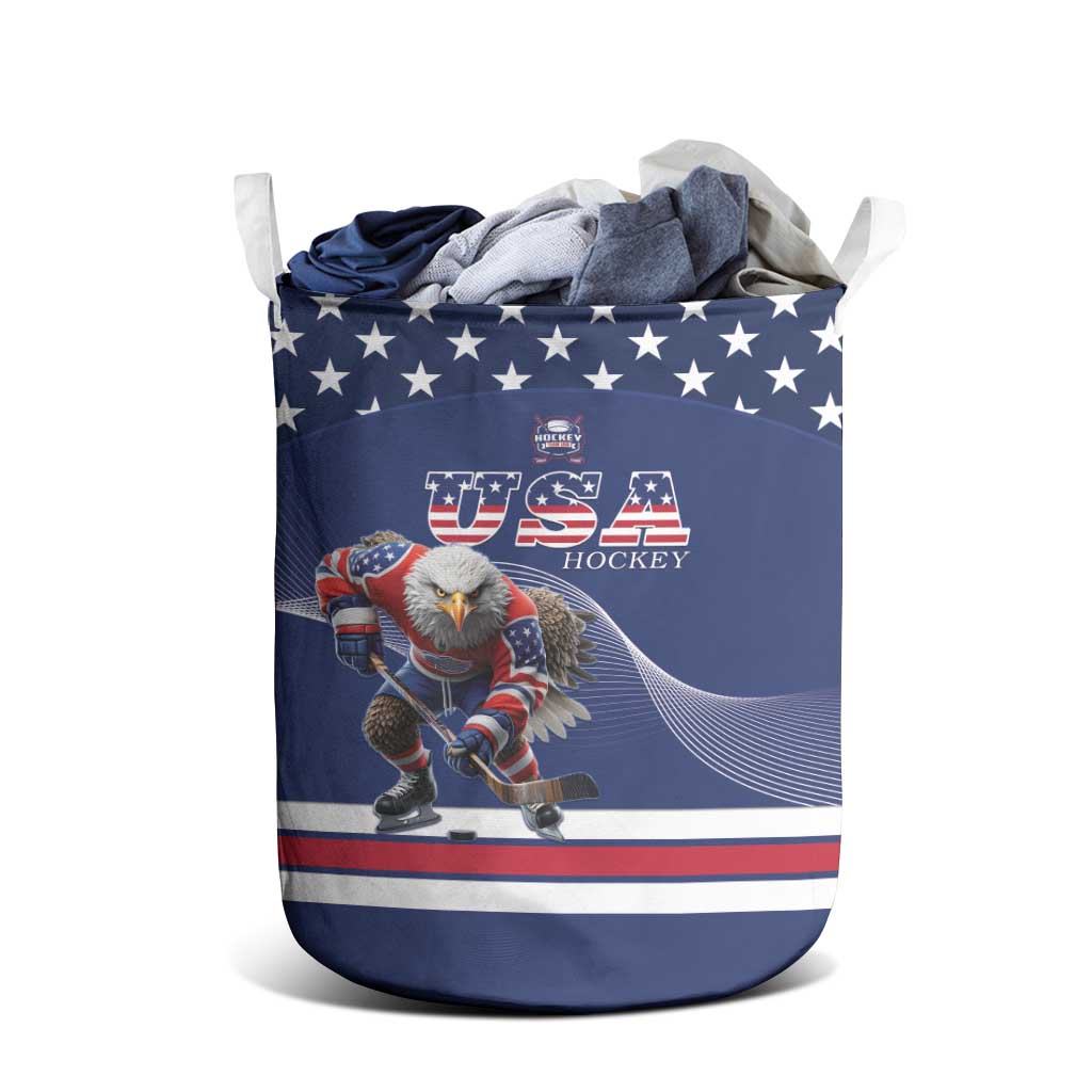USA Ice Hockey Laundry Basket Eagle Mascot