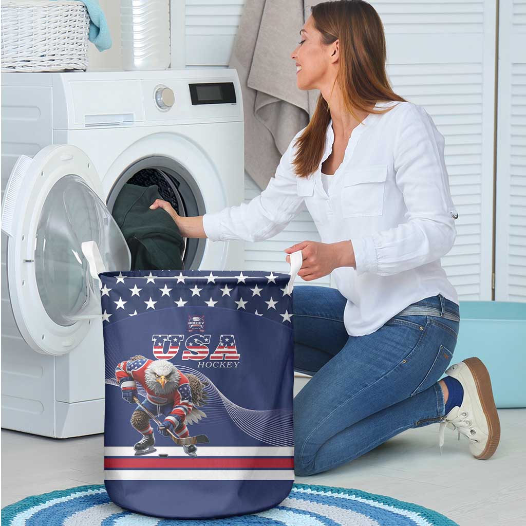 USA Ice Hockey Laundry Basket Eagle Mascot