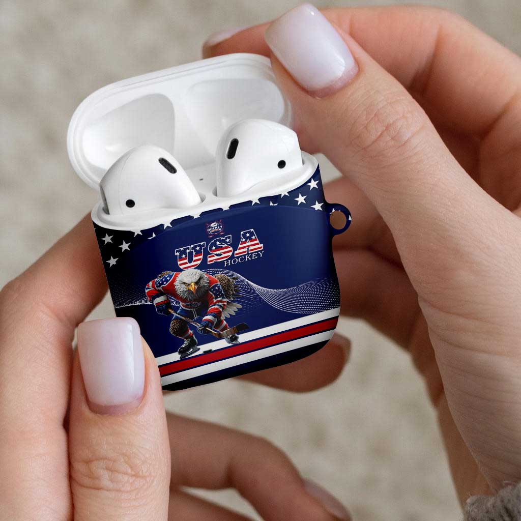 USA Ice Hockey AirPods Case Eagle Mascot