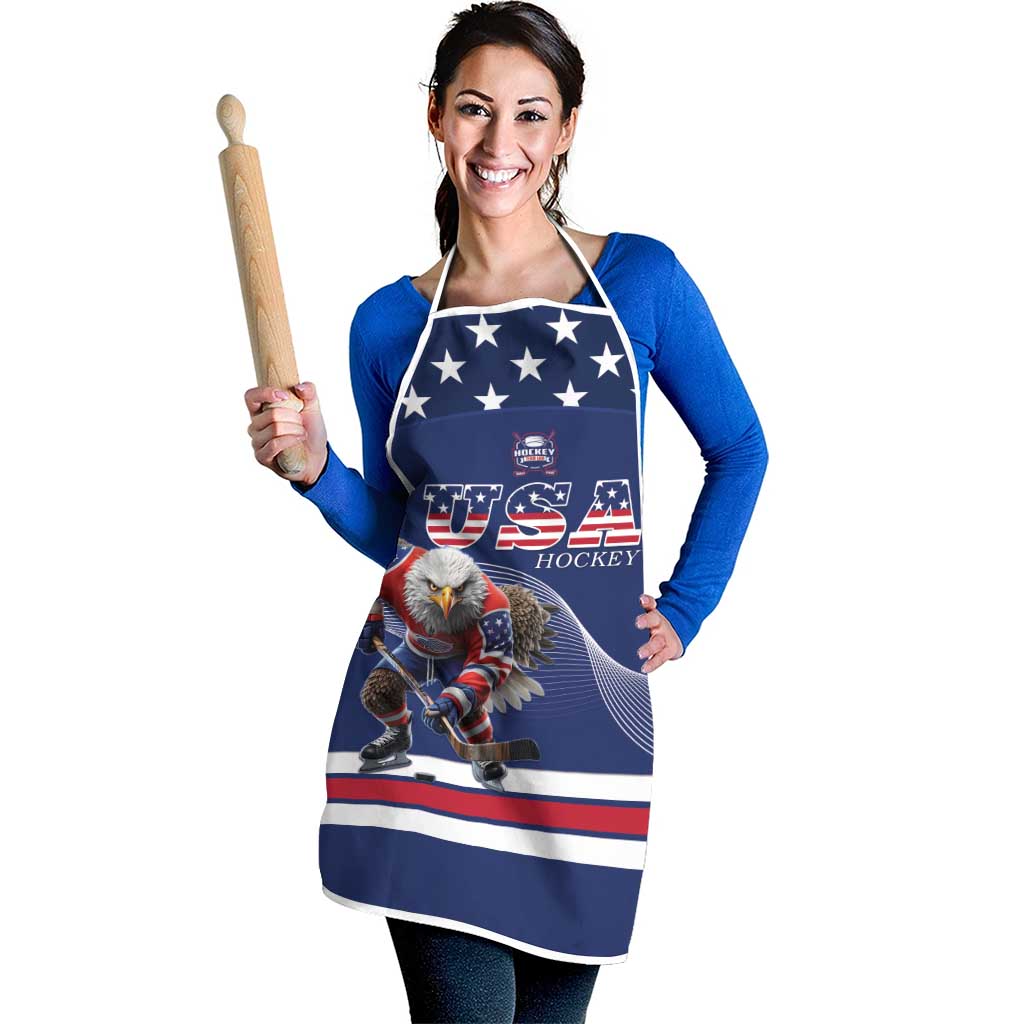 USA Ice Hockey Apron Eagle Mascot