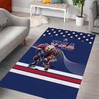 USA Ice Hockey Area Rug Eagle Mascot