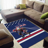 USA Ice Hockey Area Rug Eagle Mascot