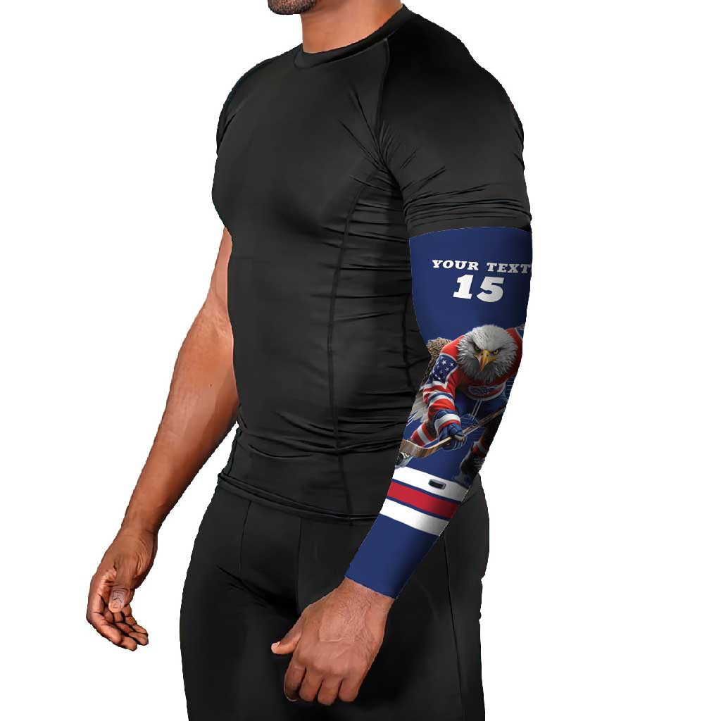 Custom USA Ice Hockey Arm Sleeves Eagle Mascot