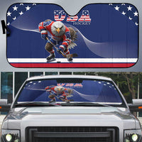 USA Ice Hockey Auto Sun Shade Eagle Mascot