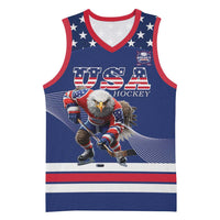Custom USA Ice Hockey Basketball Jersey Eagle Mascot