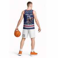 Custom USA Ice Hockey Basketball Jersey Eagle Mascot