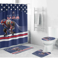 USA Ice Hockey Bathroom Set Eagle Mascot