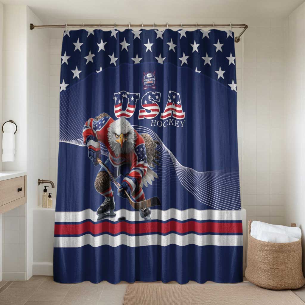USA Ice Hockey Bathroom Set Eagle Mascot
