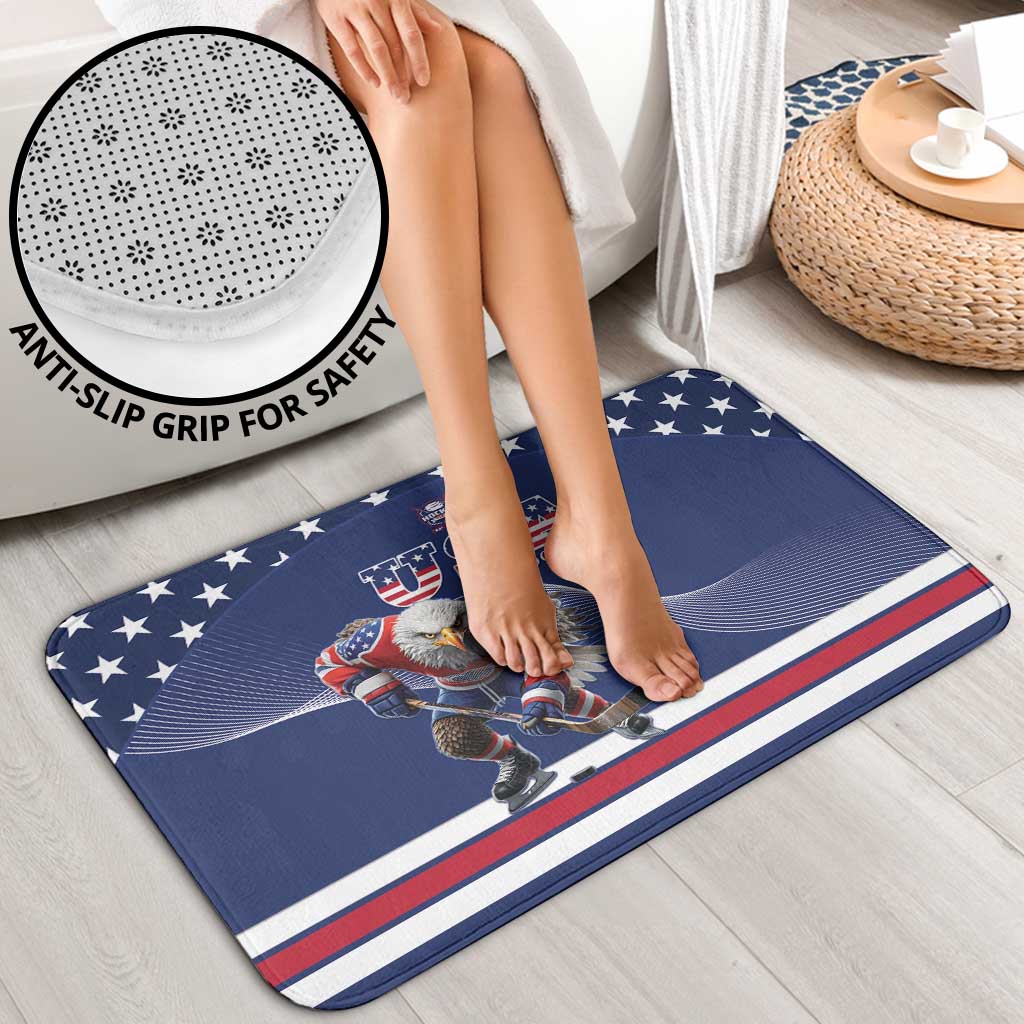 USA Ice Hockey Bathroom Set Eagle Mascot