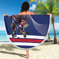 USA Ice Hockey Beach Blanket Eagle Mascot