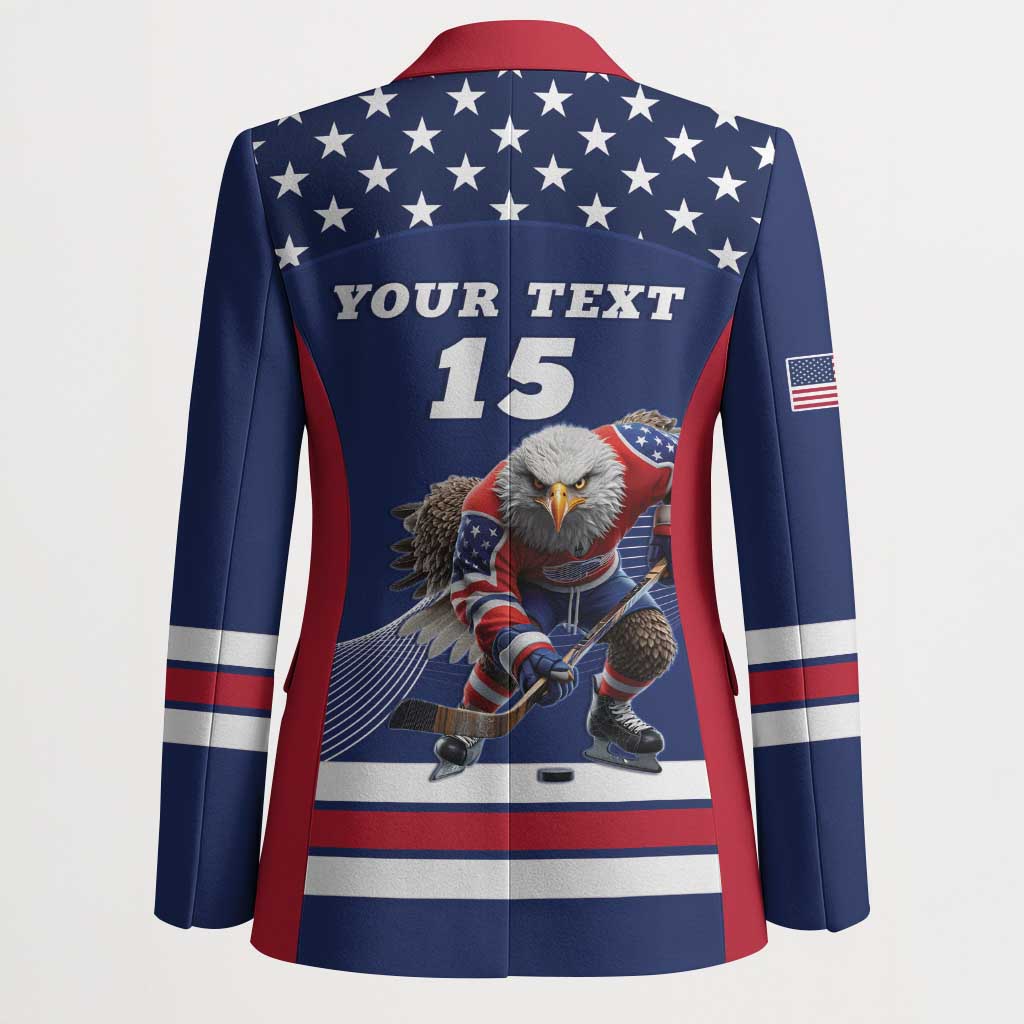 Custom USA Ice Hockey Blazer Eagle Mascot