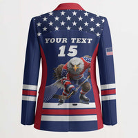 Custom USA Ice Hockey Blazer Eagle Mascot