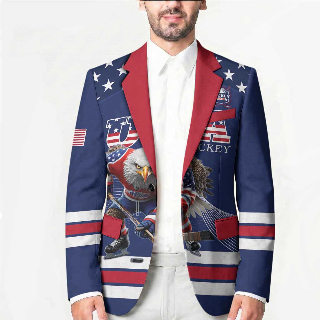 Custom USA Ice Hockey Blazer Eagle Mascot
