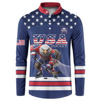 Custom USA Ice Hockey Button Sweatshirt Eagle Mascot