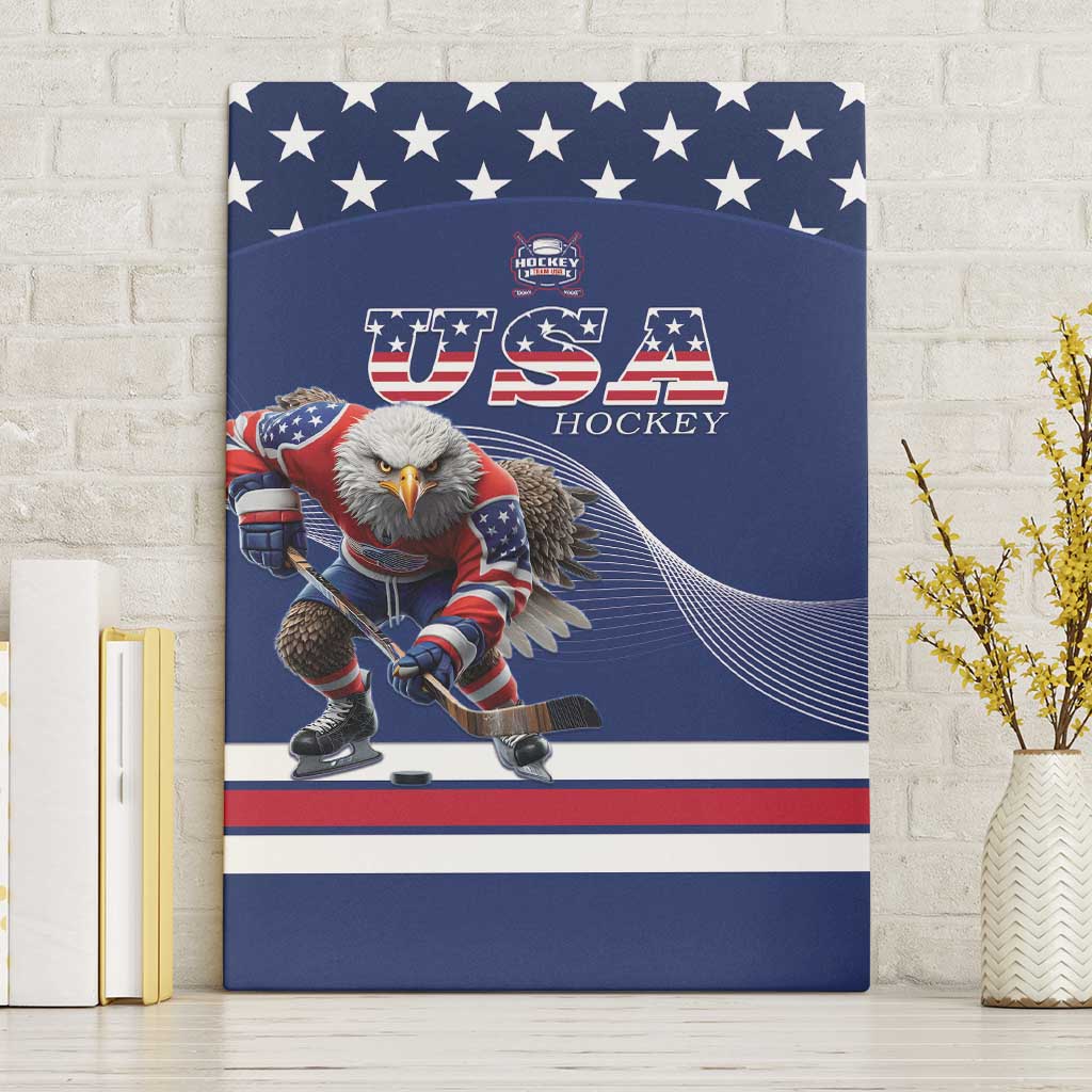USA Ice Hockey Canvas Wall Art Eagle Mascot