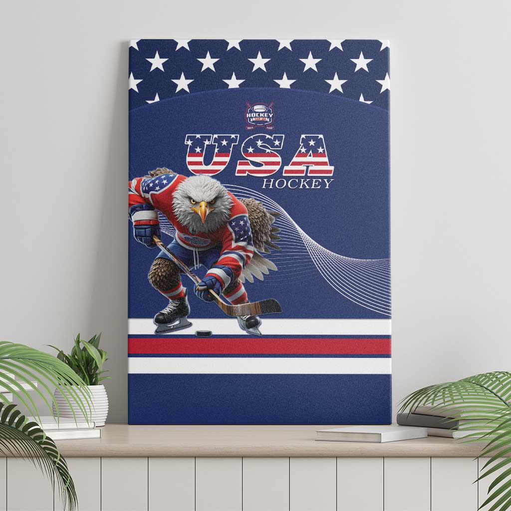 USA Ice Hockey Canvas Wall Art Eagle Mascot