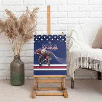 USA Ice Hockey Canvas Wall Art Eagle Mascot