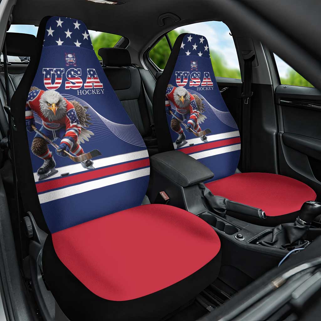 USA Ice Hockey Car Seat Cover Eagle Mascot