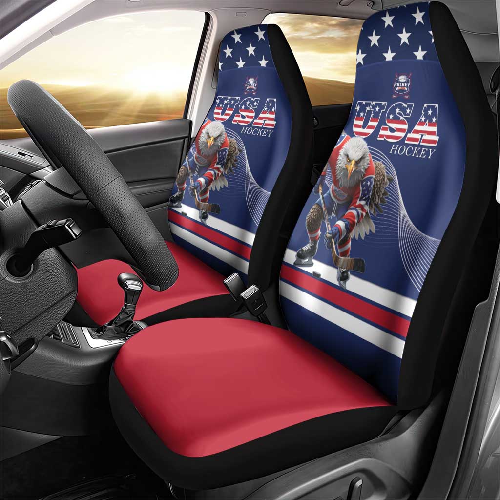 USA Ice Hockey Car Seat Cover Eagle Mascot