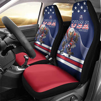 USA Ice Hockey Car Seat Cover Eagle Mascot