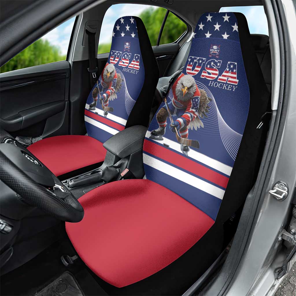 USA Ice Hockey Car Seat Cover Eagle Mascot