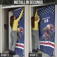 Custom USA Ice Hockey Door Cover Eagle Mascot