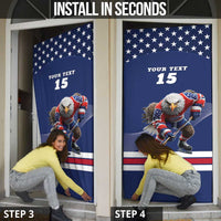 Custom USA Ice Hockey Door Cover Eagle Mascot