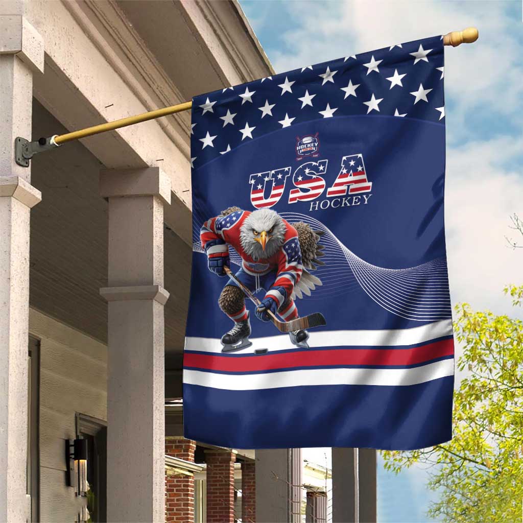 USA Ice Hockey Garden Flag Eagle Mascot