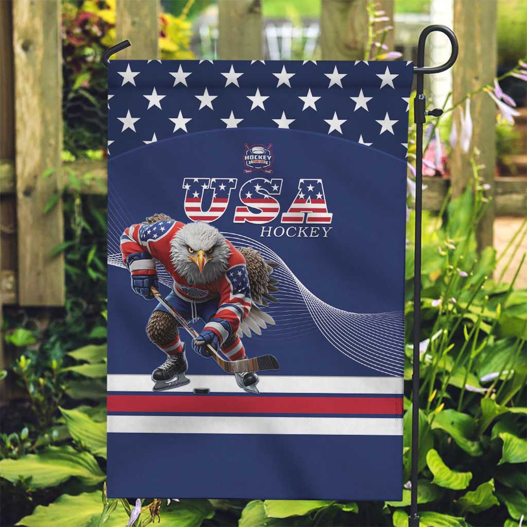USA Ice Hockey Garden Flag Eagle Mascot