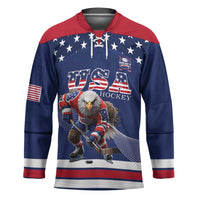 Custom USA Ice Hockey Hockey Jersey Eagle Mascot