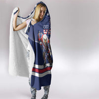 USA Ice Hockey Hooded Blanket Eagle Mascot