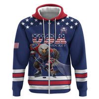 Custom USA Ice Hockey Hoodie Eagle Mascot