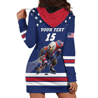 Custom USA Ice Hockey Hoodie Dress Eagle Mascot
