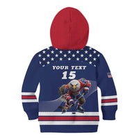 Custom USA Ice Hockey Kid Hoodie Eagle Mascot