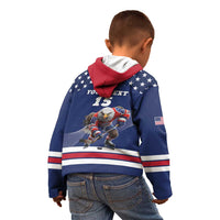 Custom USA Ice Hockey Kid Hoodie Eagle Mascot