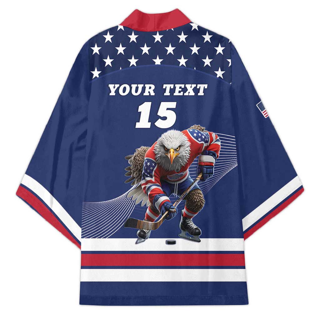 Custom USA Ice Hockey Kimono Eagle Mascot