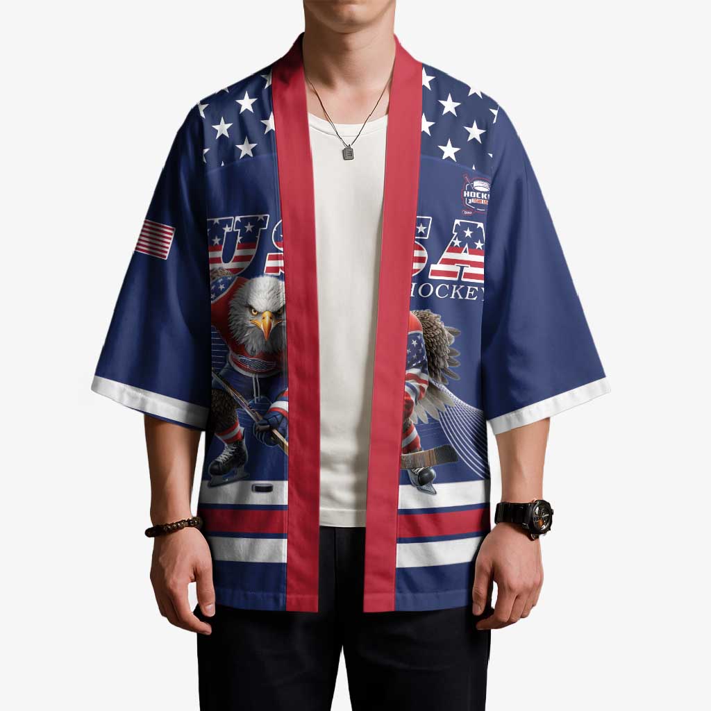 Custom USA Ice Hockey Kimono Eagle Mascot