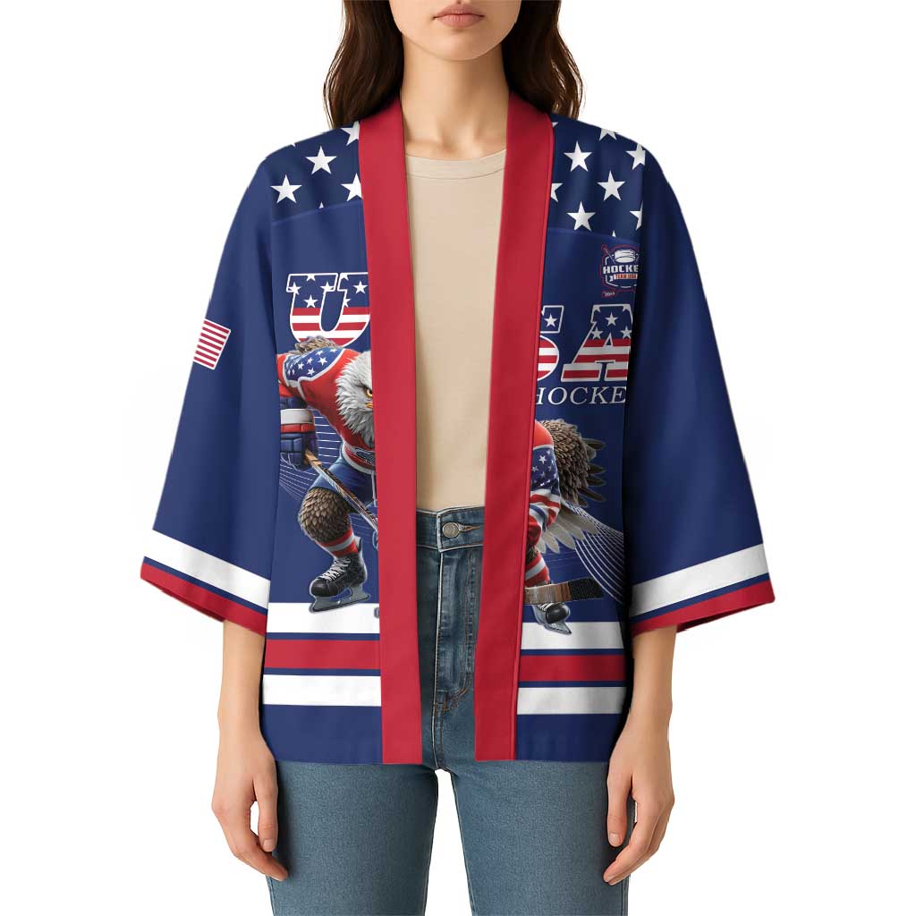 Custom USA Ice Hockey Kimono Eagle Mascot