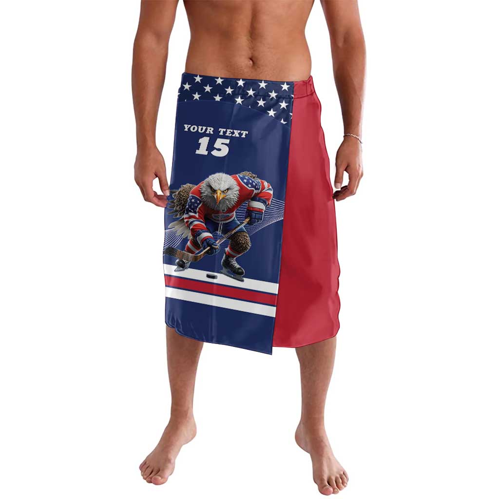 Custom USA Ice Hockey Lavalava Eagle Mascot