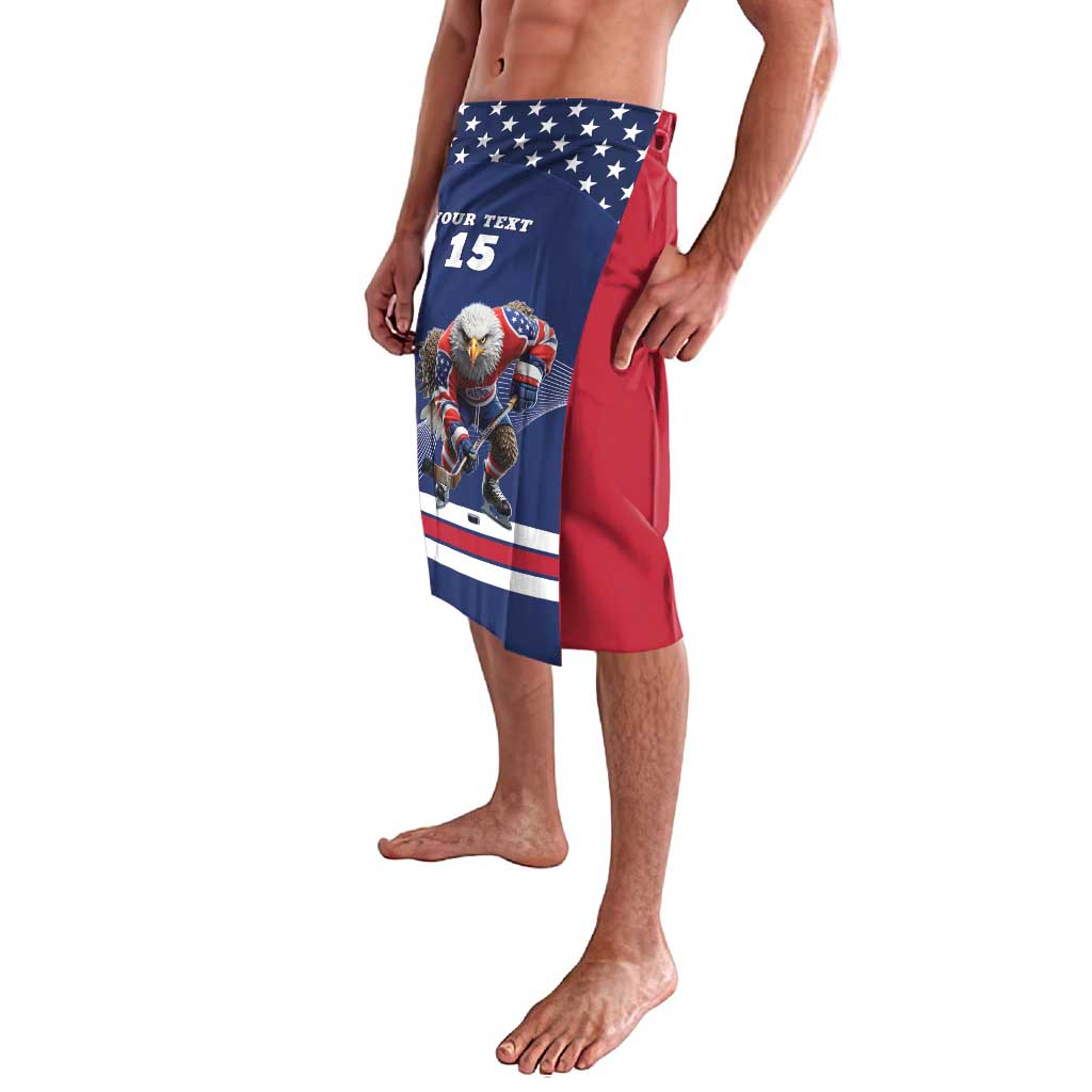Custom USA Ice Hockey Lavalava Eagle Mascot