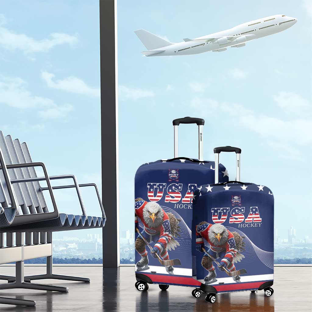 USA Ice Hockey Luggage Cover Eagle Mascot