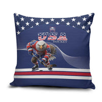 USA Ice Hockey Pillow Cover Eagle Mascot