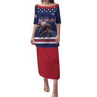 Custom USA Ice Hockey Puletasi Eagle Mascot