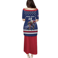 Custom USA Ice Hockey Puletasi Eagle Mascot