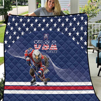 USA Ice Hockey Quilt Eagle Mascot