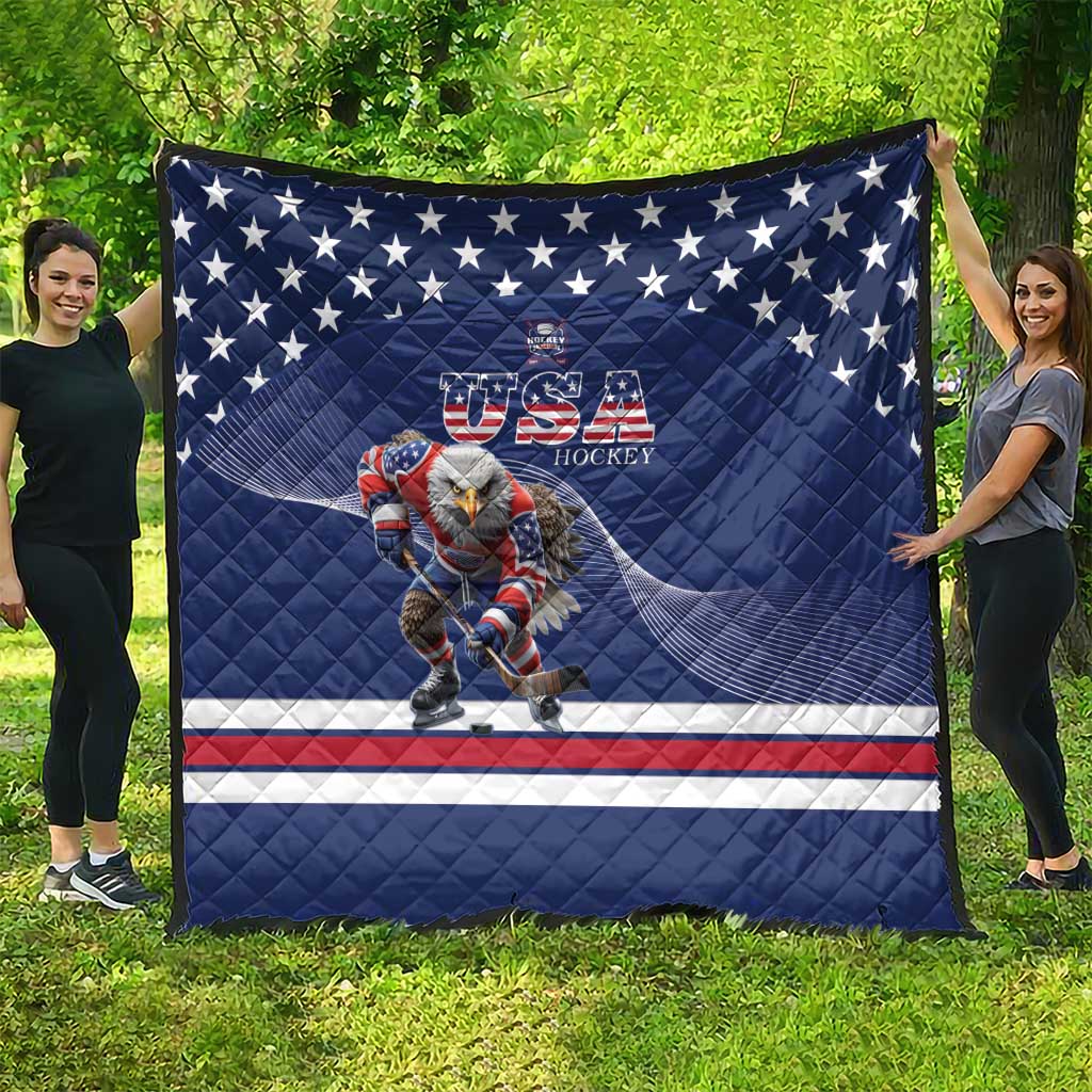 USA Ice Hockey Quilt Eagle Mascot