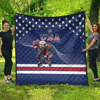 USA Ice Hockey Quilt Eagle Mascot