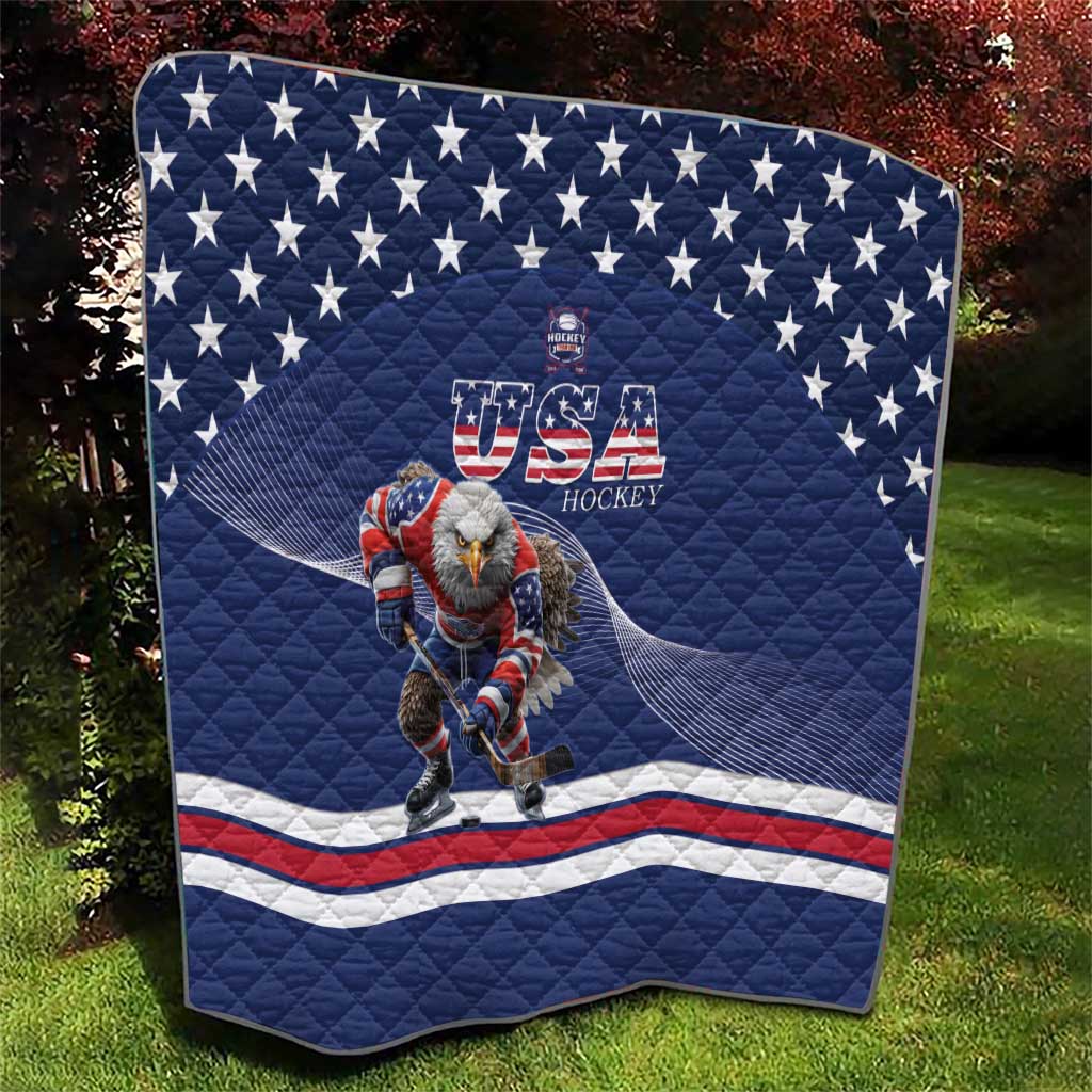USA Ice Hockey Quilt Eagle Mascot