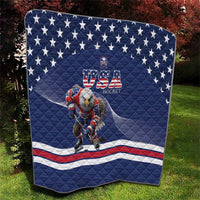 USA Ice Hockey Quilt Eagle Mascot
