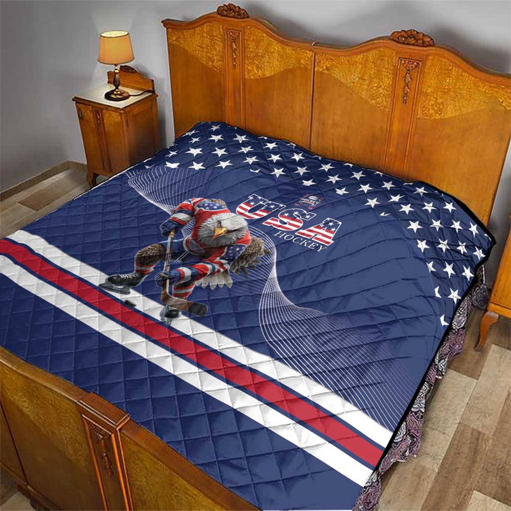 USA Ice Hockey Quilt Eagle Mascot